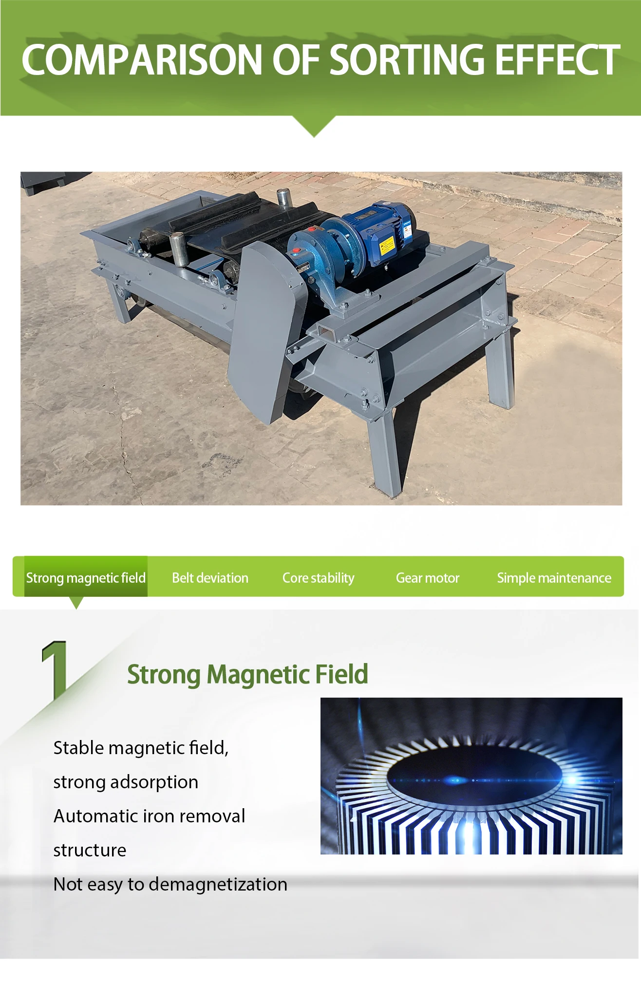 Mining Machine IRON SUCTION MACHINE Mineral Separator Dry Magnetic Separator Iron Separator Iron Remover