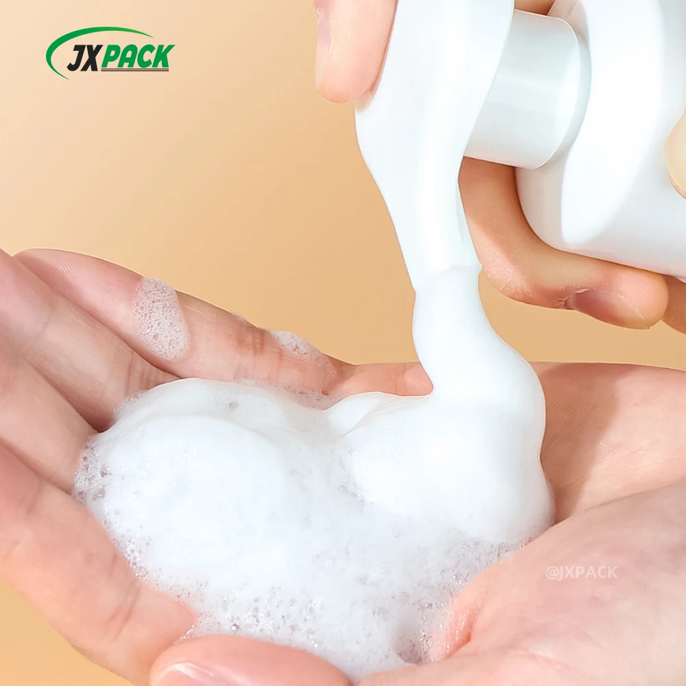 Factory wholesale foam hand soap bottle gold  300ml Sparkling Bottle Face Cleanser Dispenser Pump Foam Bottle