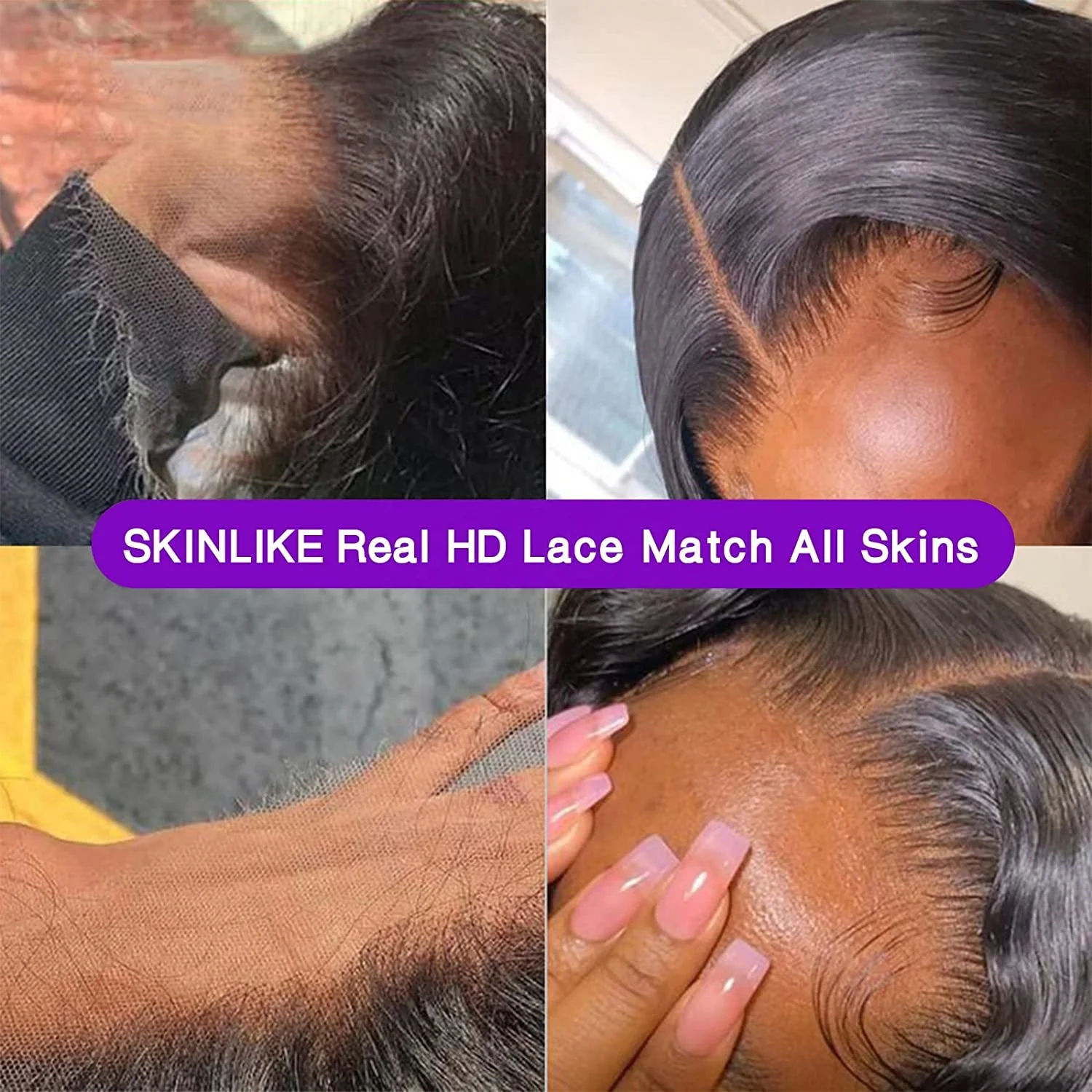 Wholesale 100% Brazilian Virgin Hair Straight Human Hair 13x4 Ear to Ear HD Lace Frontal Closure with Baby Hair Natural Hairline