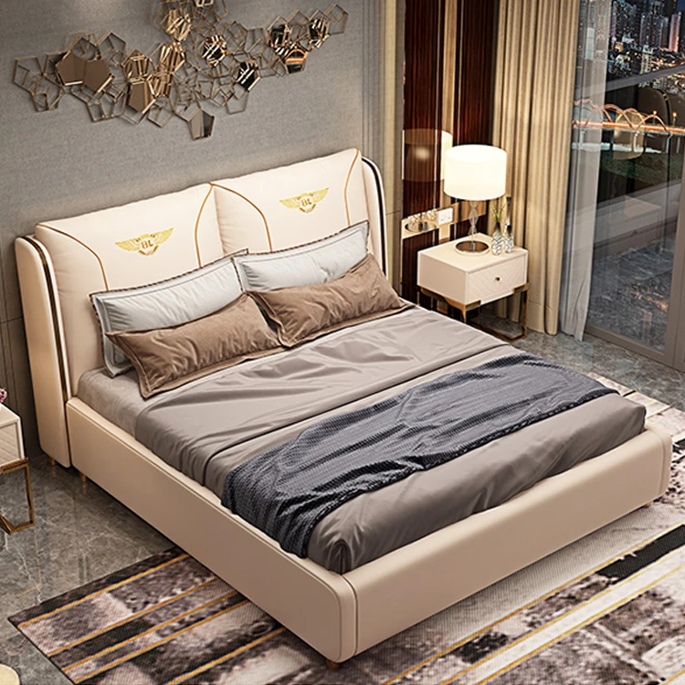 CH219 New Design Special Shape Bedroom Sets Wooden Furniture king Storage Beds Frame