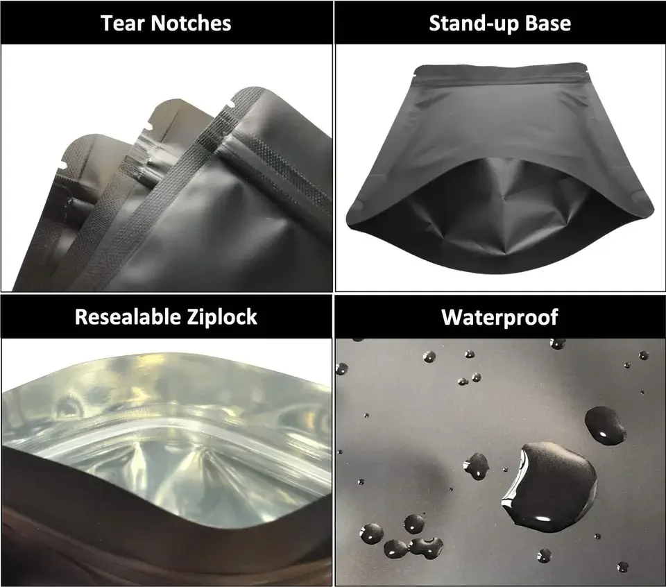 hot selling Custom Printed Soft Touch Child Resistant Smell Proof Resealable Ziplock 3.5g Candy Mylar Holographic Bags