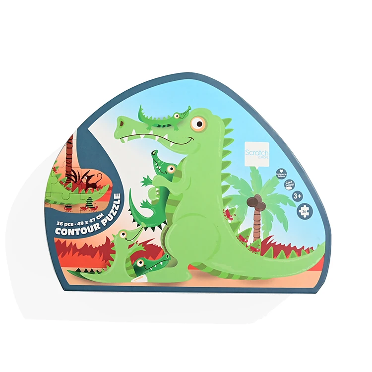 24 Years Puzzle Manufacturer Custom Unique Crocodile Shape Kid Jigsaw Puzzle