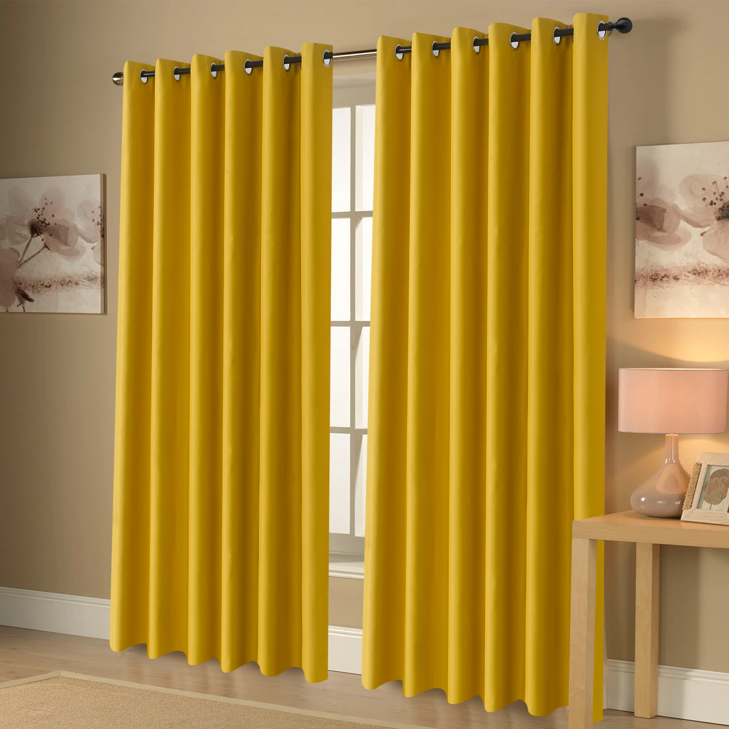 Best Selling Blackout Window Curtain Luxury Ready Made Solid Curtain For The Living Room