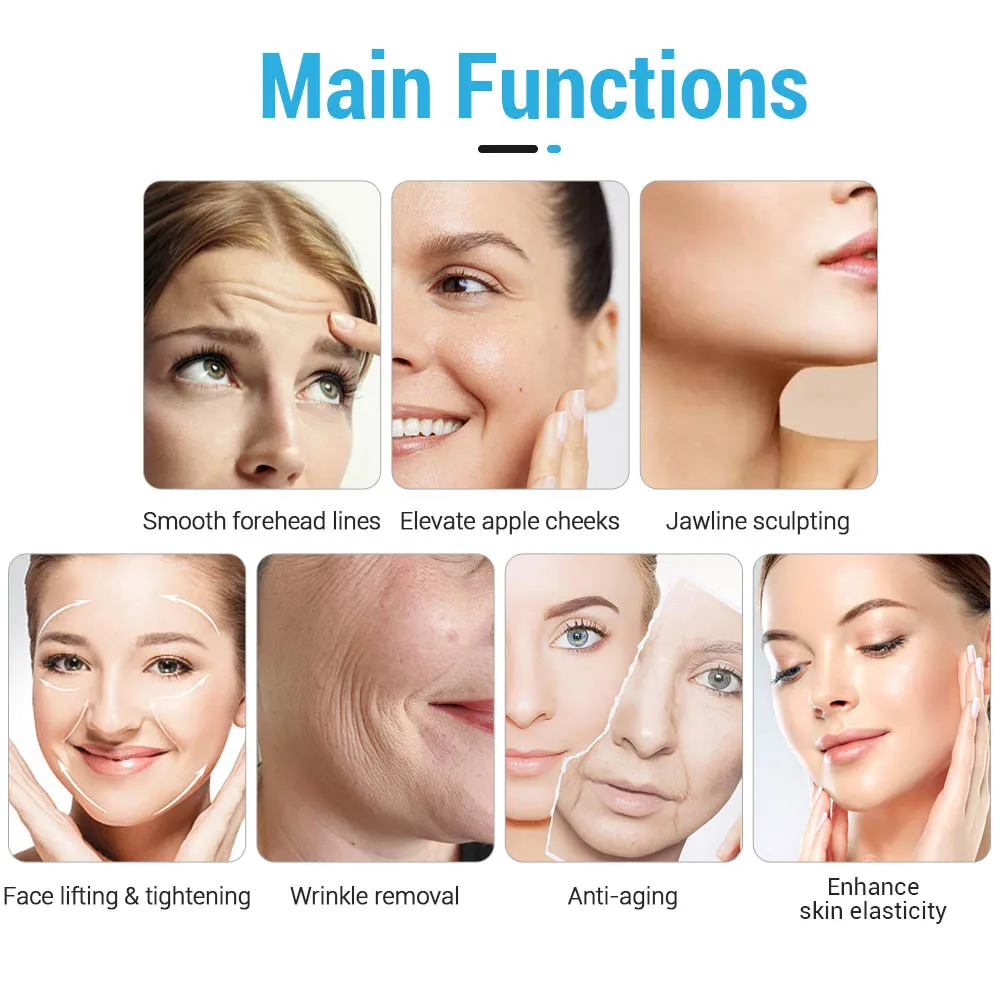 Third generation pe face ems facial machine emrf em rf face machine with 6 pads work together