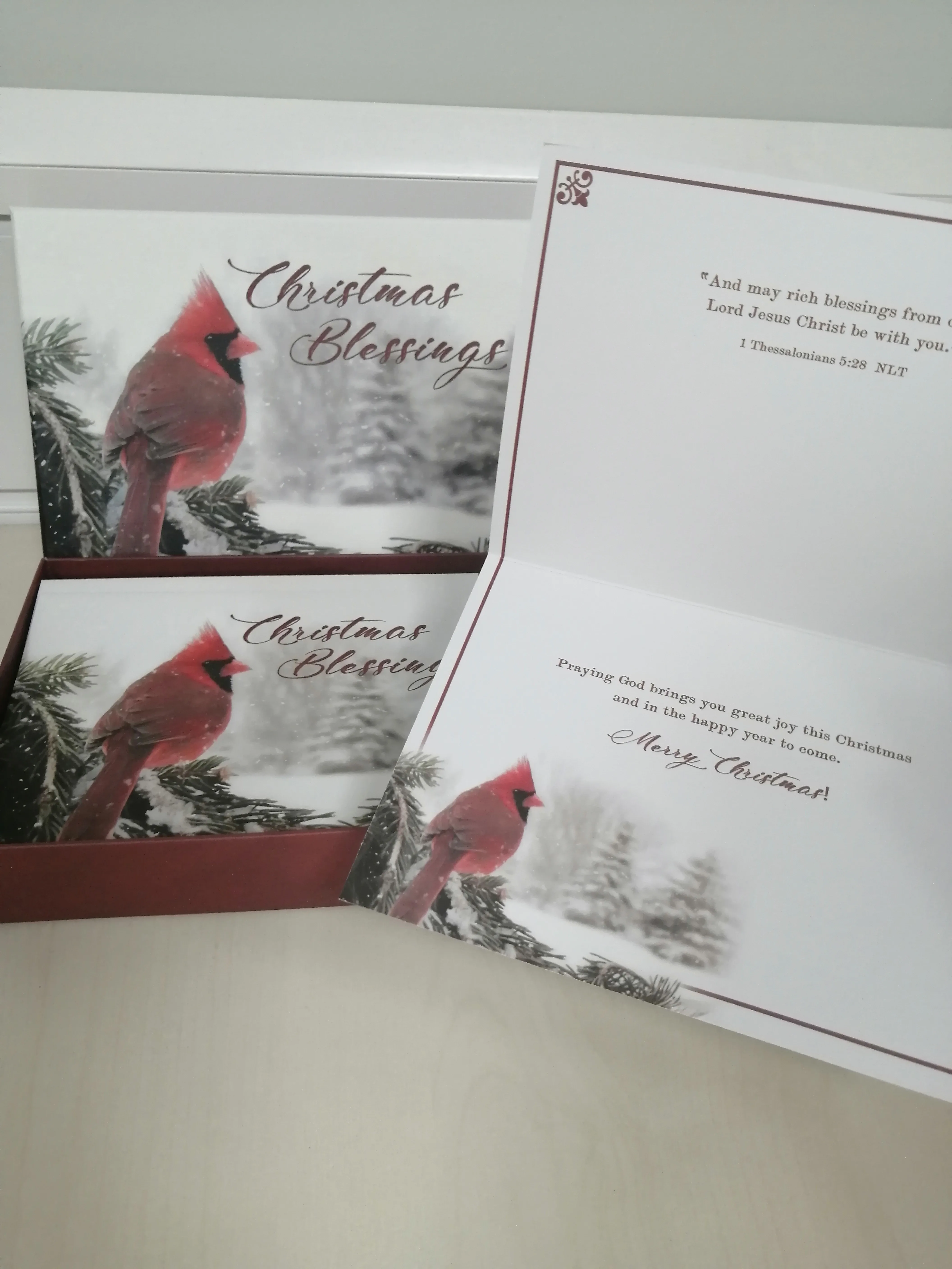 Factory Printing Art Paper Handmade Holiday Merry Christmas Greeting Cards with Box