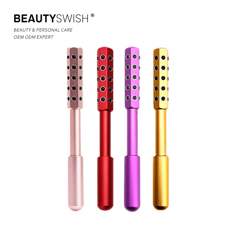 Facial Massage Roller Double Heads Germanium Stones Face Lift Hands Body Skin Germanium Stone Uplift Massaging Beauty Roller