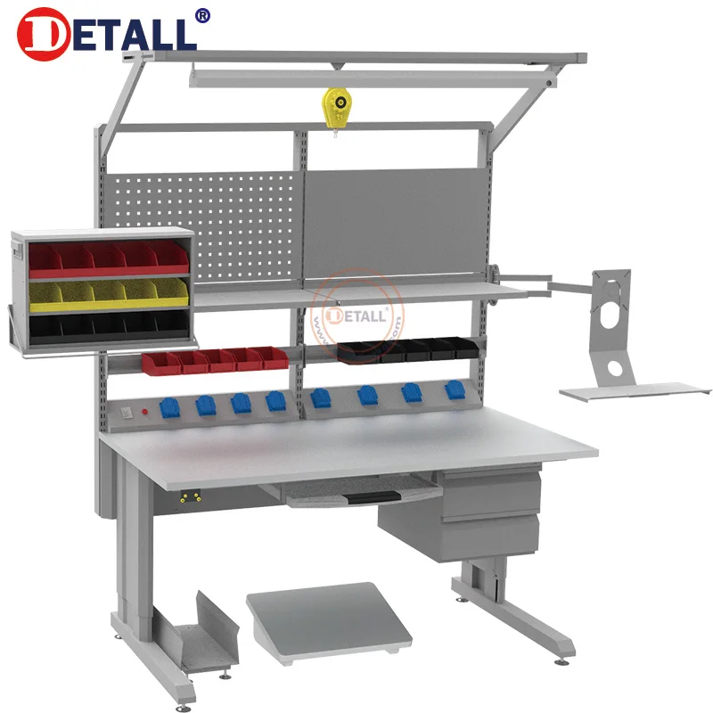 lab work table antistatic electronics technician workbench furniture with modular accessories