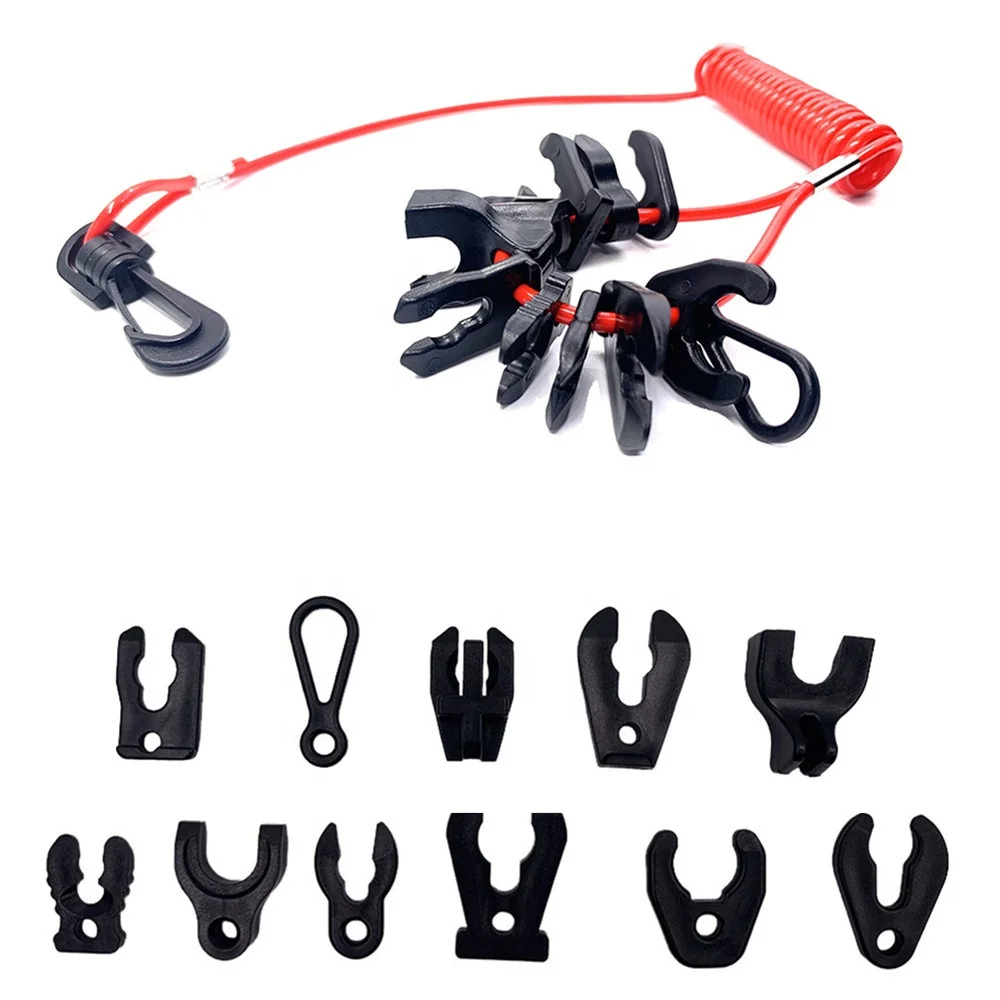 Marine Motor Boat Pontoon Accessories Universal Engine Kill Switch Keys with Lanyard