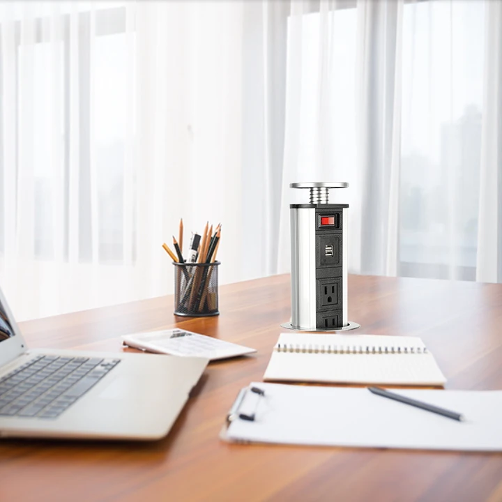 factory direct sale Pop socket tripod in kitchen, alloy stretched vertical UL  power socket