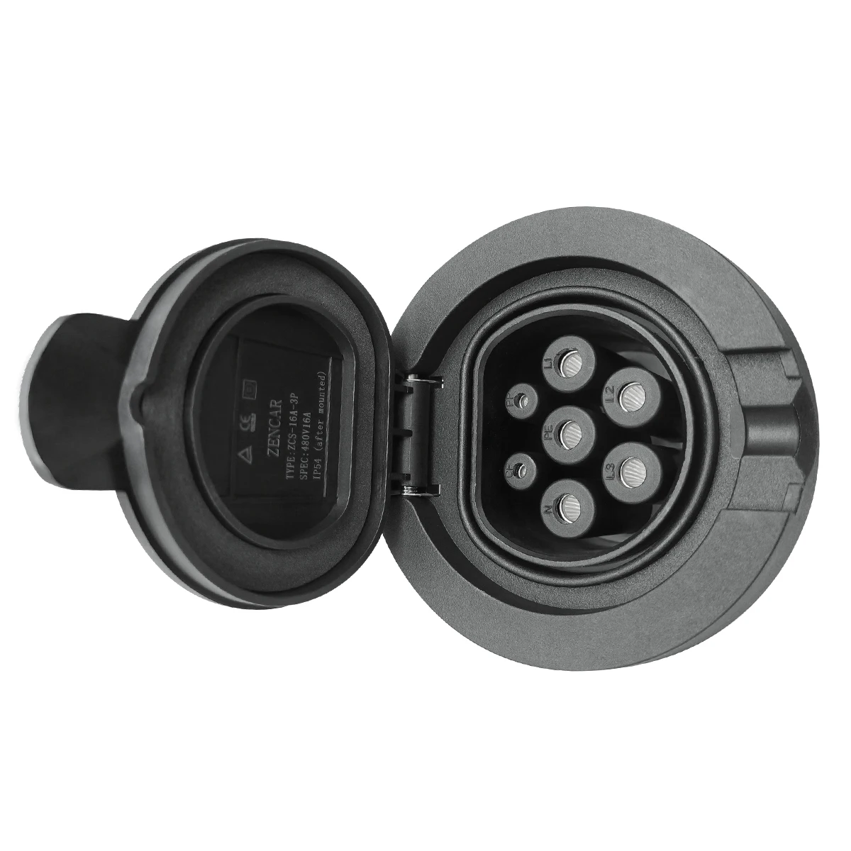 Гнездовой разъем ZENCAR IEC 62196 типа 2 без 1/3 фазы кабеля 16A/32A EVSE