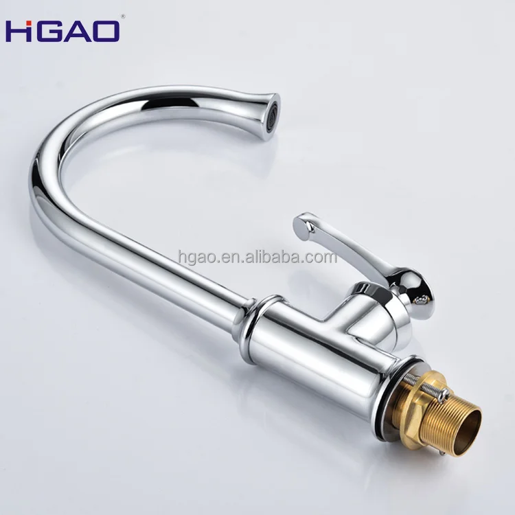 Modern Single-Hole Vessel Sink Monobloc Kitchen Faucet Gun Brass Swivel Spout Deck Mount Tap Grey Chrome Finish Stainless Steel