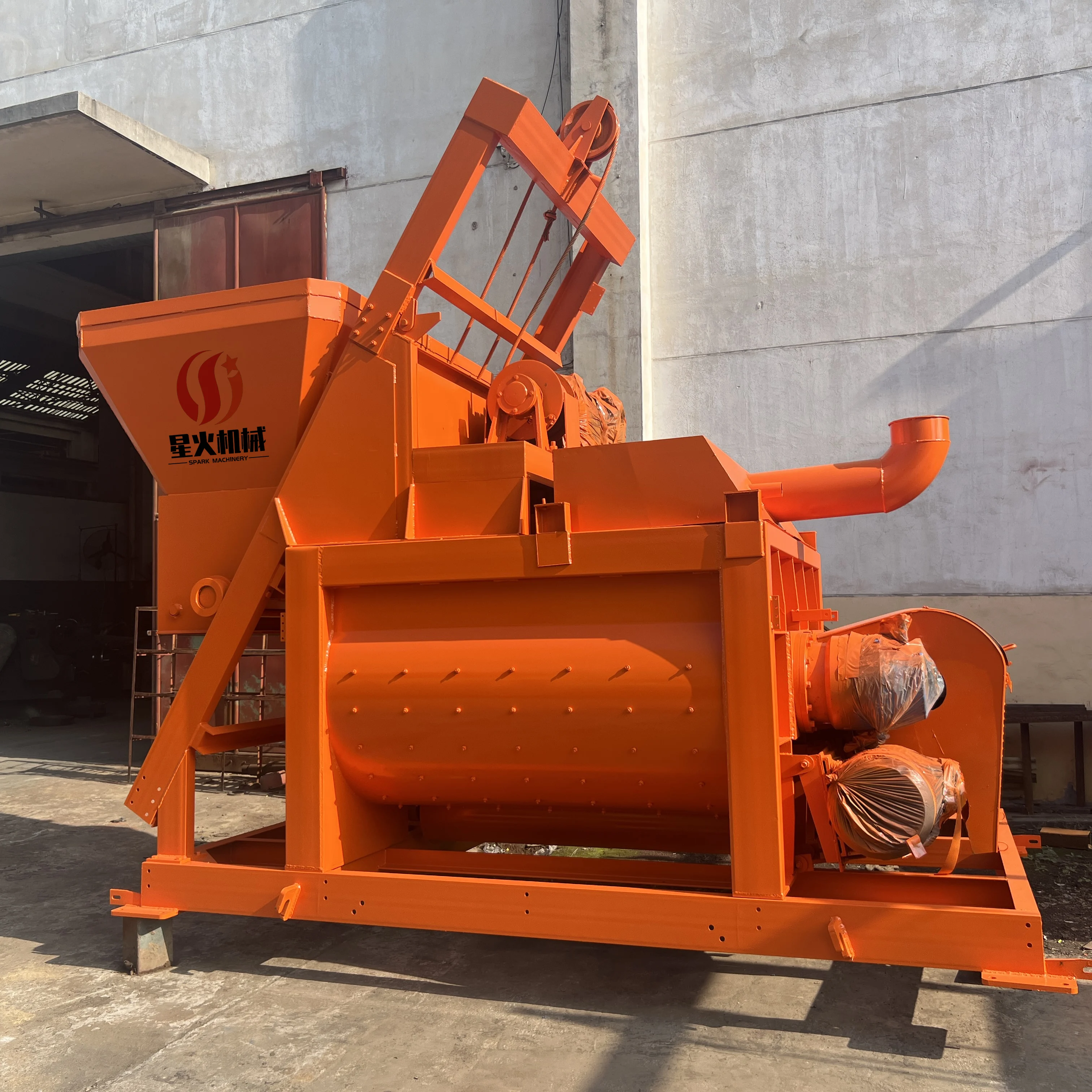 New Js 500 750 1000 Concrete Mixer Self Loading Concrete Mixer Prices Hzs50  50m3 Mobile Concrete Mixer Batching Plant for Sale