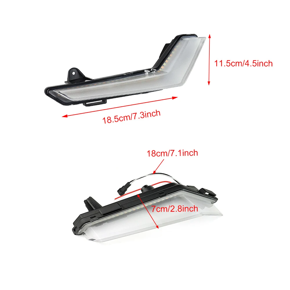 AUKMA ATV RZR XP 1000 Turn Signal Fang Lights High Brightness OEM DRL Daytime Running Light For Can Am Defender 2020+