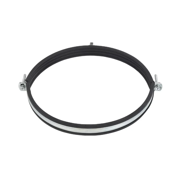 Wholesale Hardware Tools Sleeve Pipe Clamps Pipe Hanger Ventilation Air Ducting Rubber Galvanised Steel Exhaust Rubber