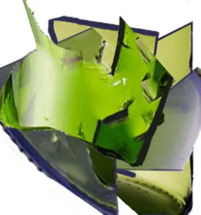 Green Broken Cullet  Brown Glass Bottle Scraps for Crafts Glass Cullets