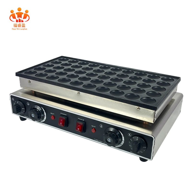 Factory Price 900W Commercial Non Stick Countertop Electric 50 Holes Mini Dutch Pancake Maker Dorayaki Egg Muffin Maker