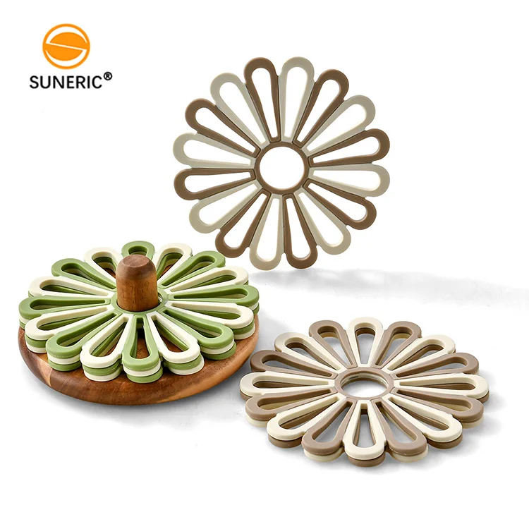 Trivet Non Slip Mat Silicone Oven Mitt And Trivets Set Heat Resistant Hot Pads For Kitchen Dishes