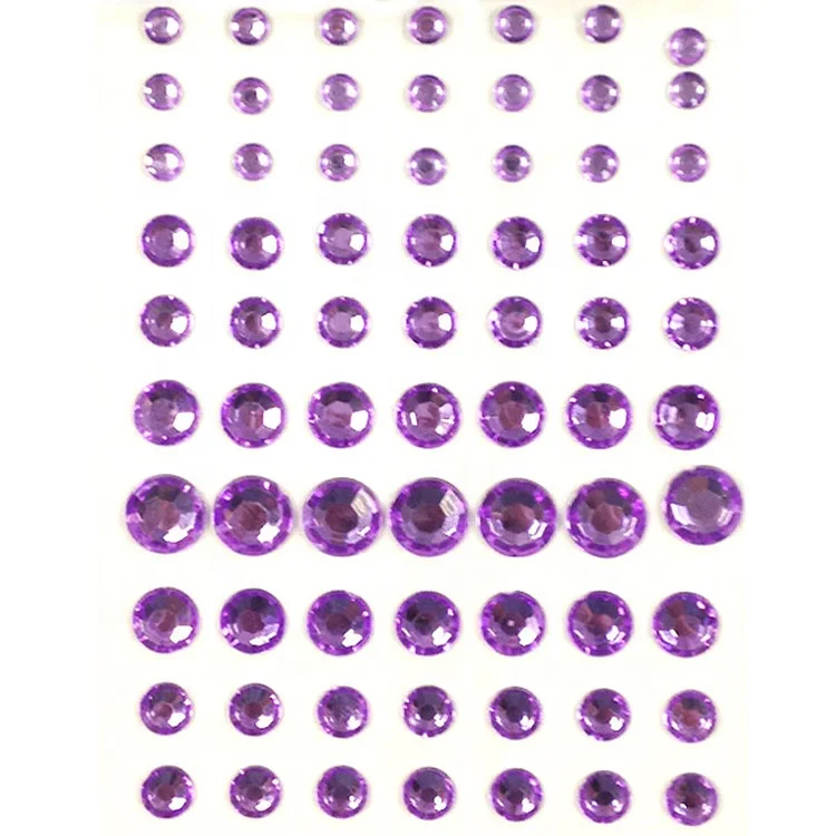 Custom Self Adhesive Acrylic Bling Crystal Diamond Rhinestone Sticker For Decoration