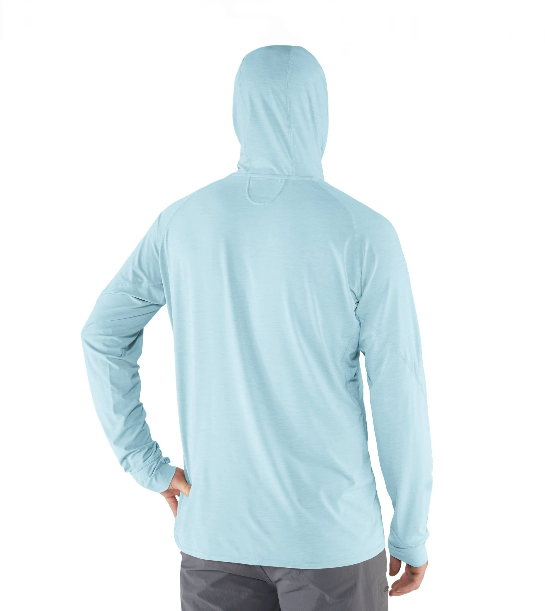 Мужская комбинированная рубашка из полиэстера и спандекса с капюшоном и дышащими отверстиями для шеи