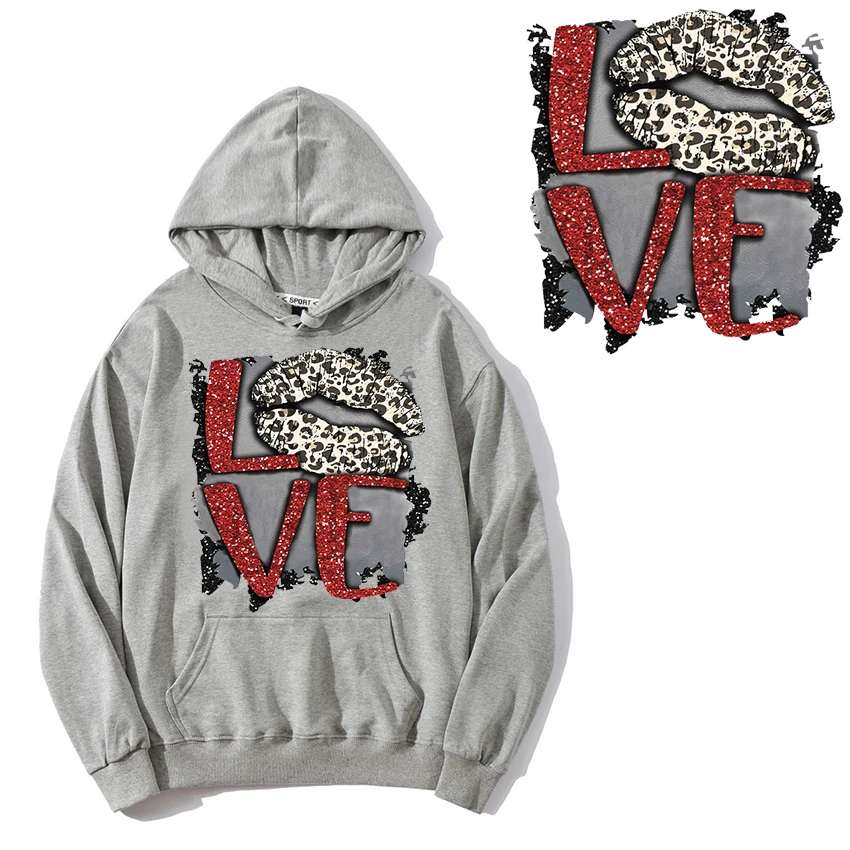 Wholesale Screen Full Color Custom Logo Love Ready To press Label Plastisol Heat Transfer Printing Design For T Shirts
