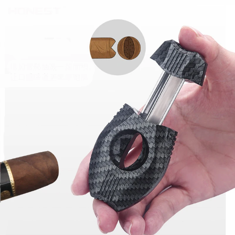Hot Sale Stainless Steel Black Cigar Cutter V Shaped Custom Logo Portable Cigar Scissor