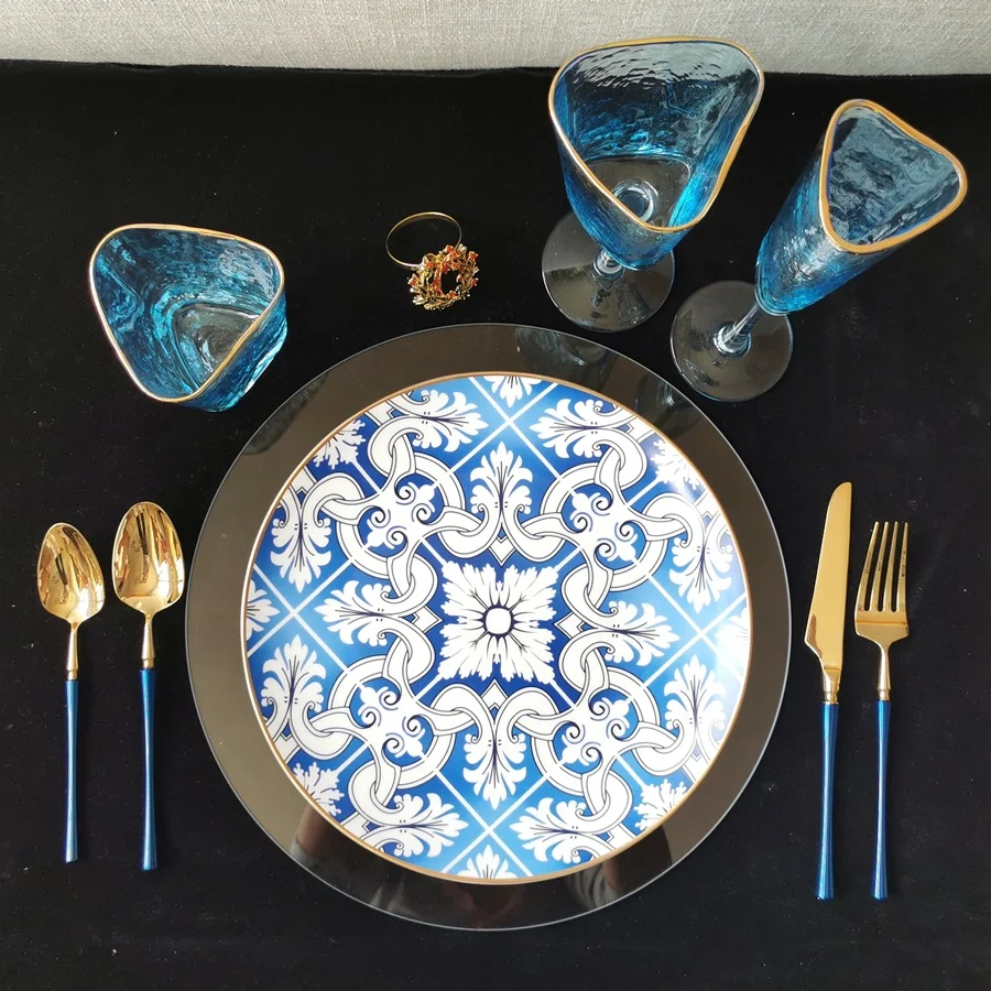 INT Tableware 2020 wholesale cheap flat tempered glass charger plates clear wedding plates