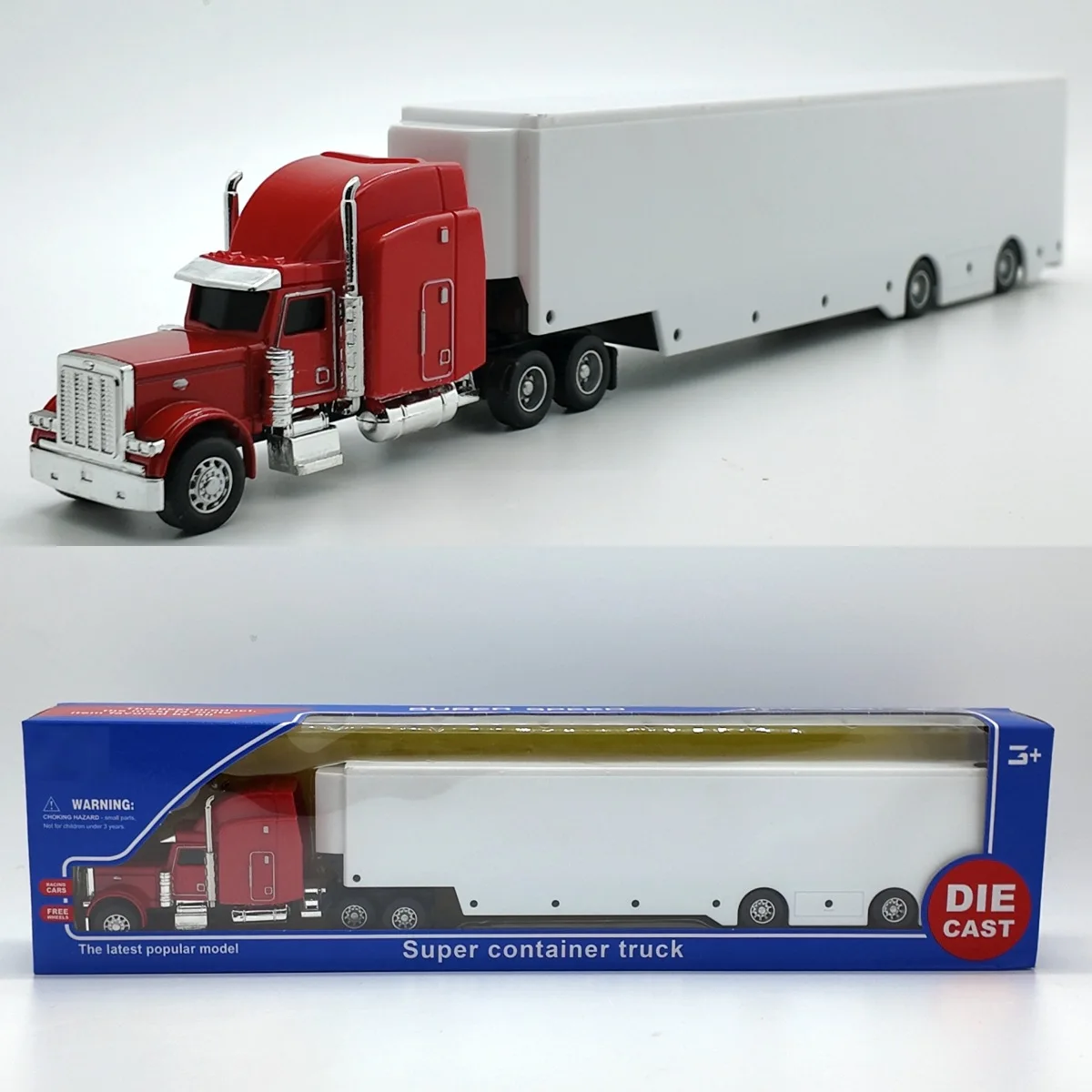Custom Logo Oem/Odm Alloy Toy Container Truck 1:50 Scale Free Wheel Diecast Models Sliding Vehicle Carrier Container Truck Toys