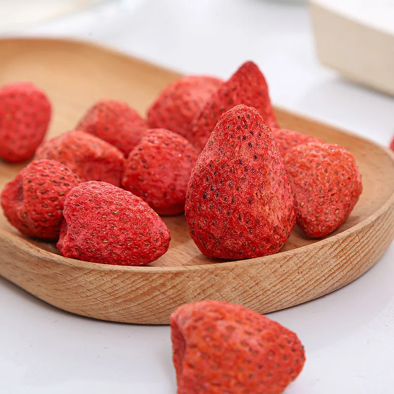 FD Freeze Dried Whole Strawberry Fruit Tea Flavor Healthy Snacks Bag