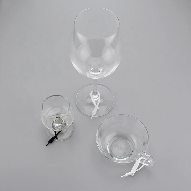 Hot selling free sample silicone wine cup glass charms markers identifiers for bar party wedding