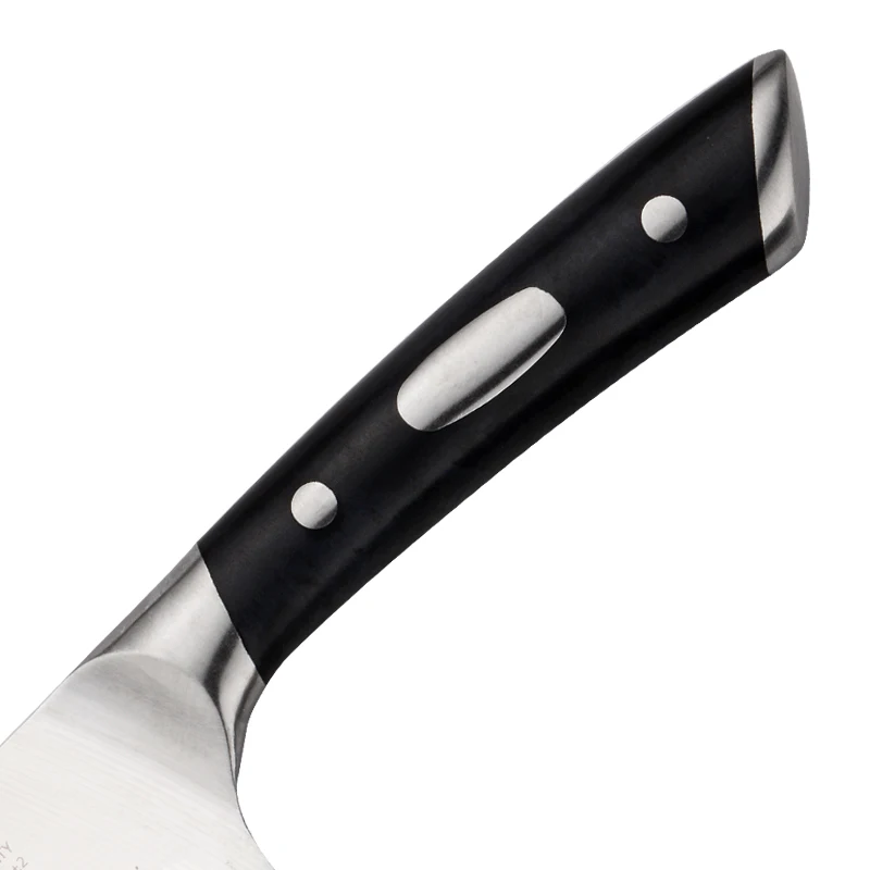 Hot Sale German Steel Forged Cooking Chef Knife Kitchen Utility Knives Set With Rubber Wood Block