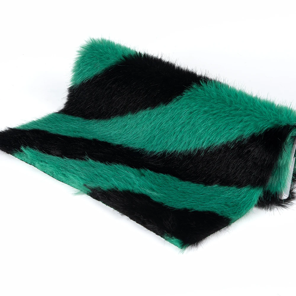 Новая жаккардовая искусственная длинная яркая меховая ткань разных цветов из искусственного меха