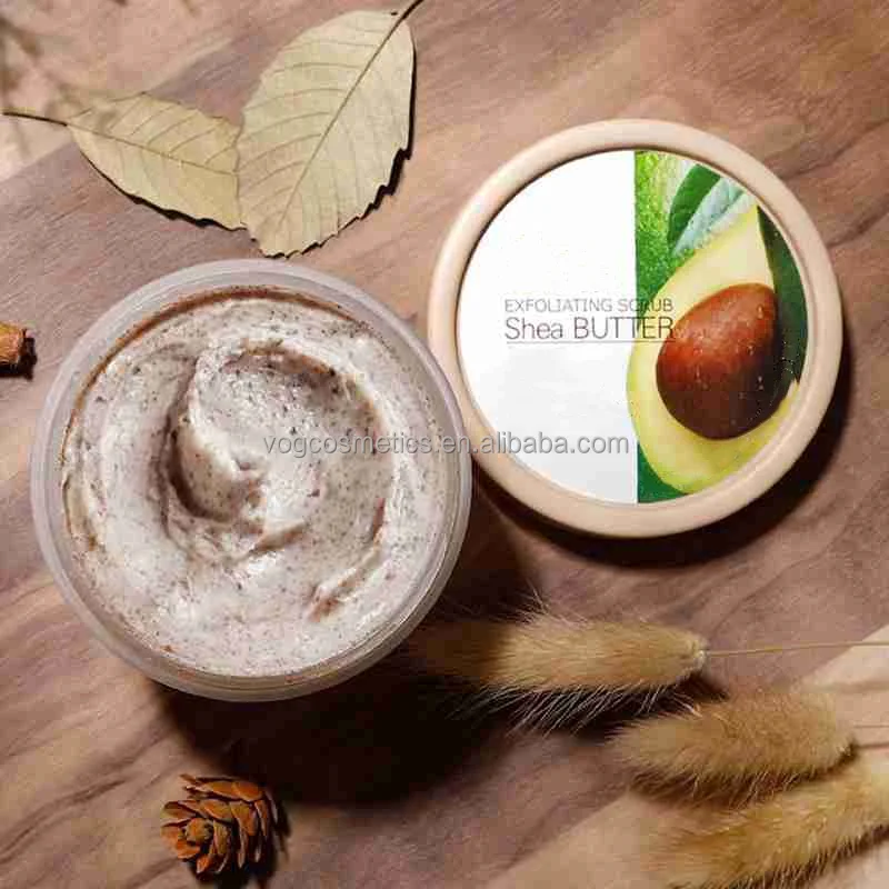Private Label Walnut Body Scrub Removes Dead Skin Nourishing Moisturizing With Vitamin E Soft Smooth Face Scrub