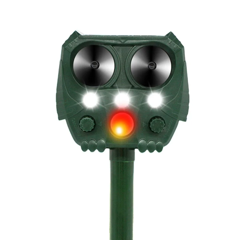 Solar Ultrasonic Animal Repeller Infrared Sensor Bird Mice Fox Racoon Cat Dog Deer Deterrent with Motion Sensor Waterproof