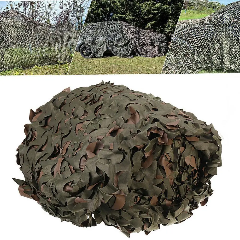 Camouflage Net 4X2.5/5X2.5/10X1.5M Wide Camouflage Camo Netting Bulk Roll Decoration Sun Shade Net