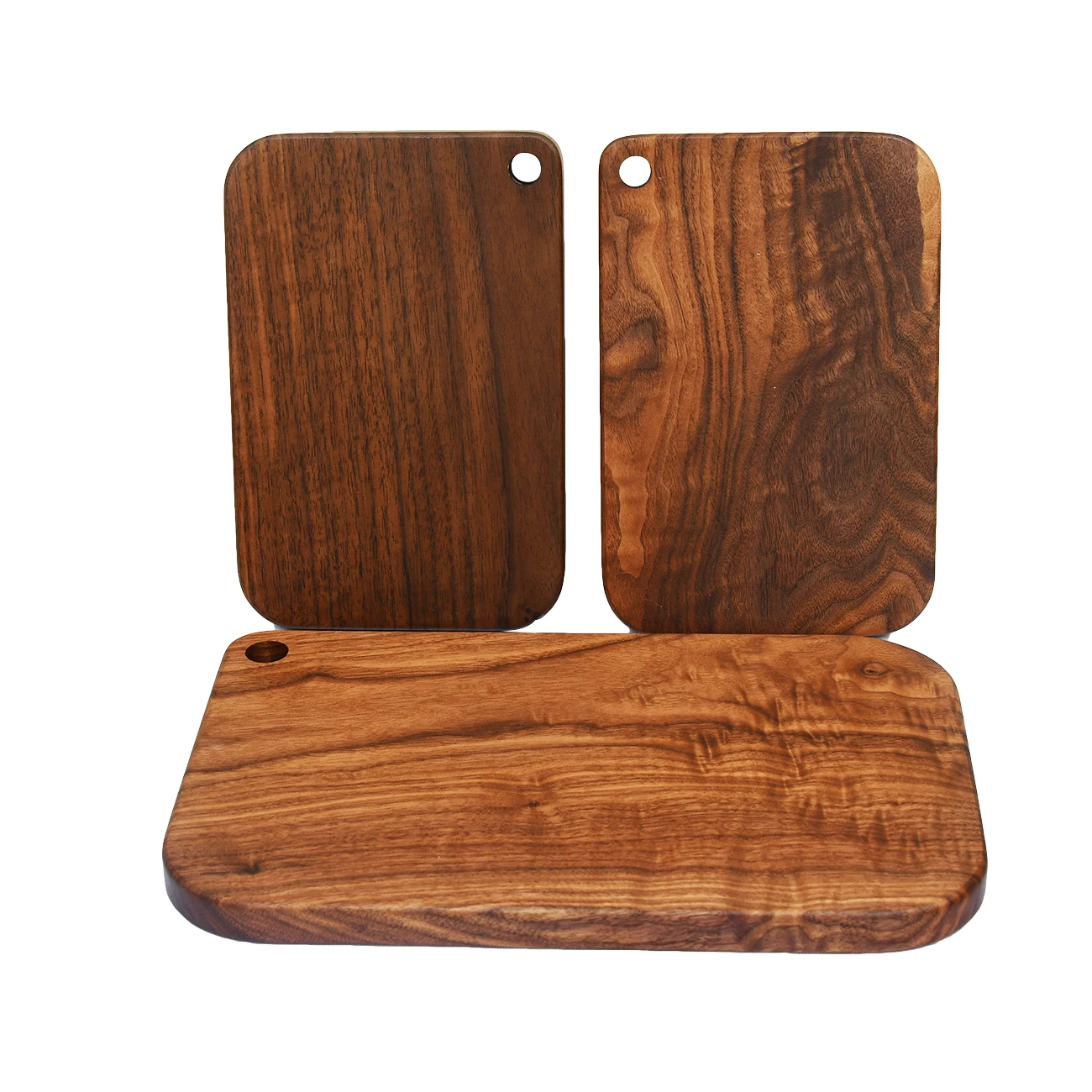 Epoxy River Flexible Particle Kitchen Personalized Cutting Board Set Of 3 Acacia Walnut With Drip Tray