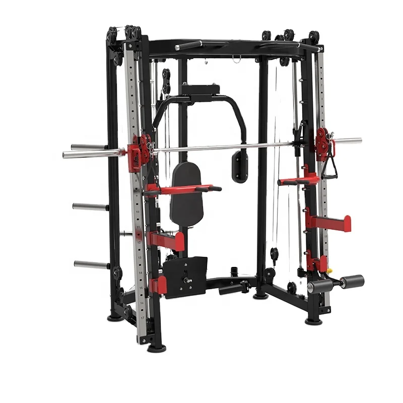 
life fitness home use fitness accessories multi functional trainer power squat rack smith machine with weight stack  (1600275132586)