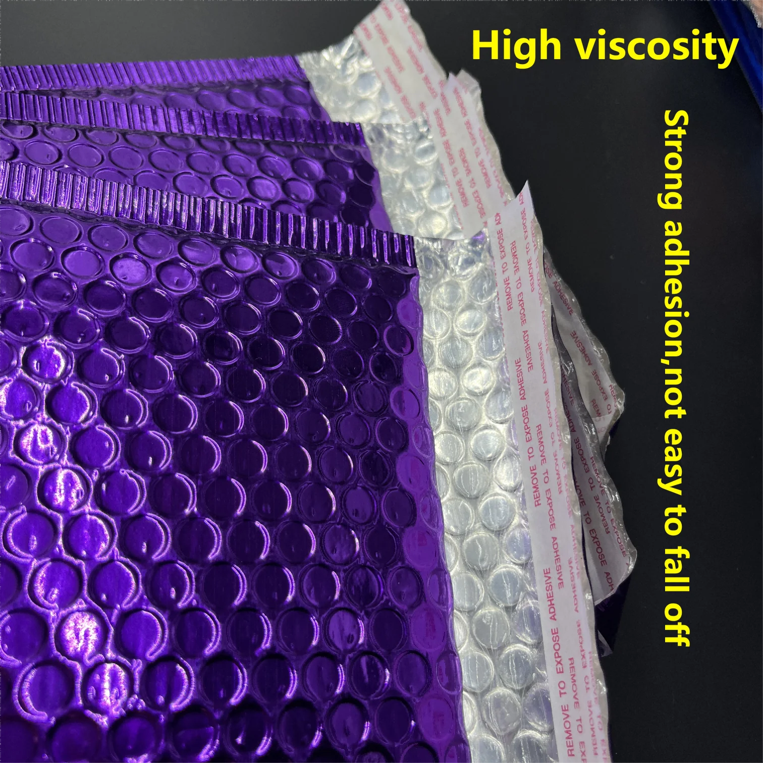Personalized Design Printed Purple Poly Mailer Cheap Bubble Envelopes Postal Packaging Bags with bubble