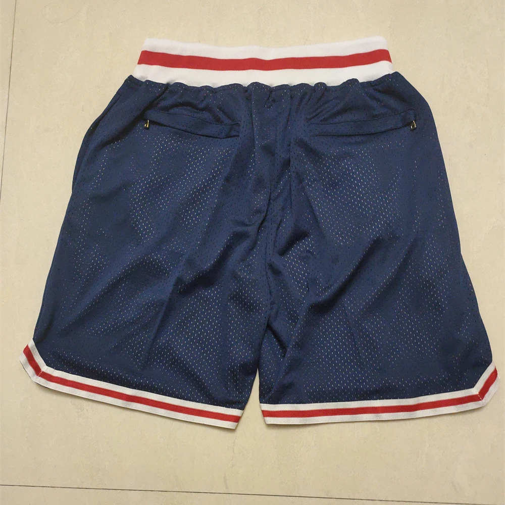 North Carolina high school basketball shorts for men high quality just men don pockets double layer sports shorts summer