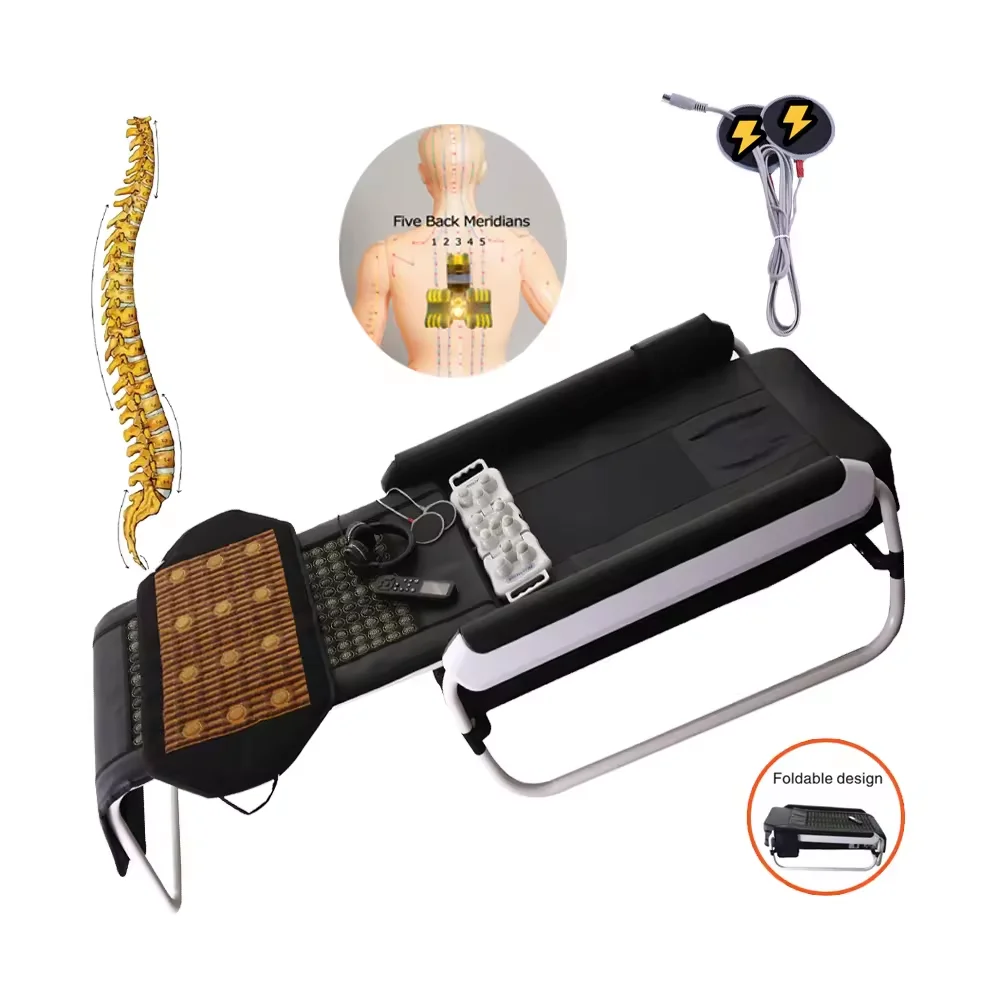 Spine Lumbar Pain Relax Infrared Thermal Electric Heating Massage Bed Table Spa Beauty Salon Furniture