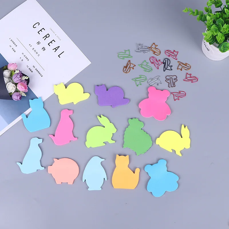 custom logo personalized kawaii cute small reusable shaped sticky notes