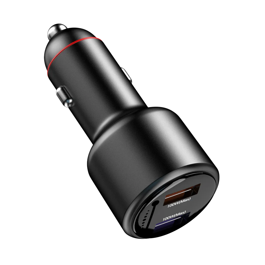 Modern Style 12V 24V QC3.0 200W Car Charger Muti-Function Quick Dual Ports Charging With LED Display