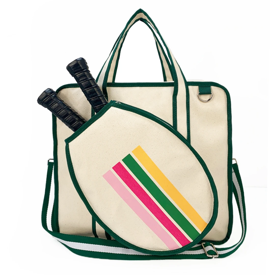 RTS Pink Quilted Puffer Padel Racquet Bag for Women Pickleball Racket Crossbody Shoulder Sling Bag Pickleball Tennis Backpack