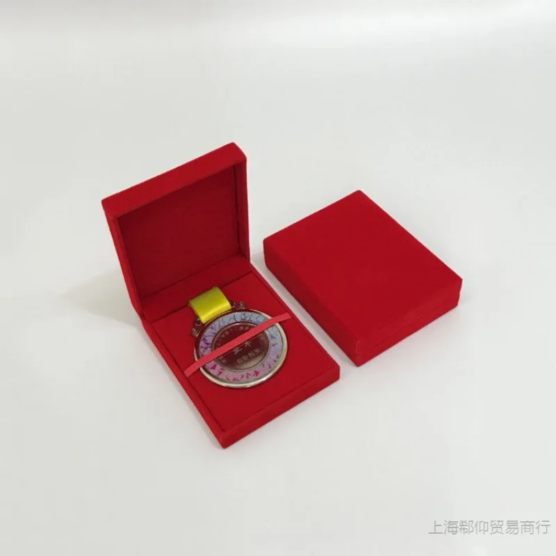 High Quality Souvenir Military Sports Gold Medal Presentation Gift Velvet Display Case Medal Box