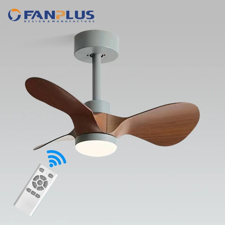 Modern led ceiling Fans lamp home bedroom 3 Blade wooden 20 Inch Dc Motor Bldc Remote Control  Ceiling Fan With Light