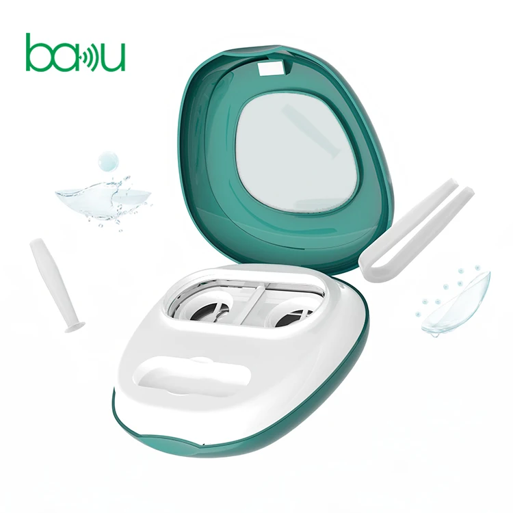 New product portable ultrasonic contact lens cleaner BAKU ba-2030 contact lens cleaner waterproof IPX7 contact lens case