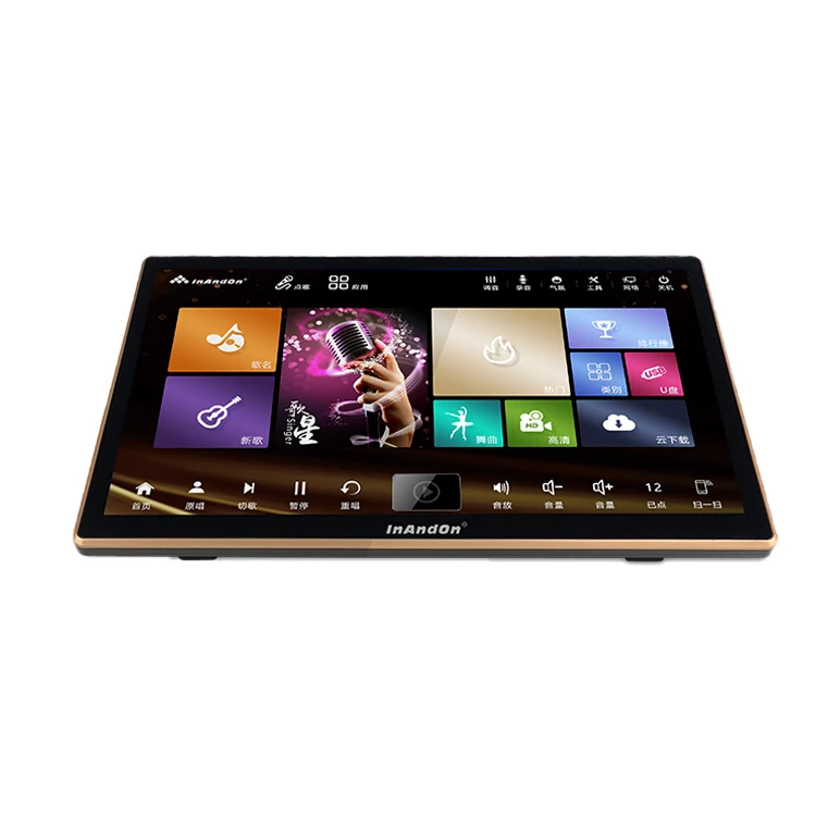 3in1 Unique Design Hot Sale 18.5 Professional Manufacture 6T Touch Screen System Karaoke Player