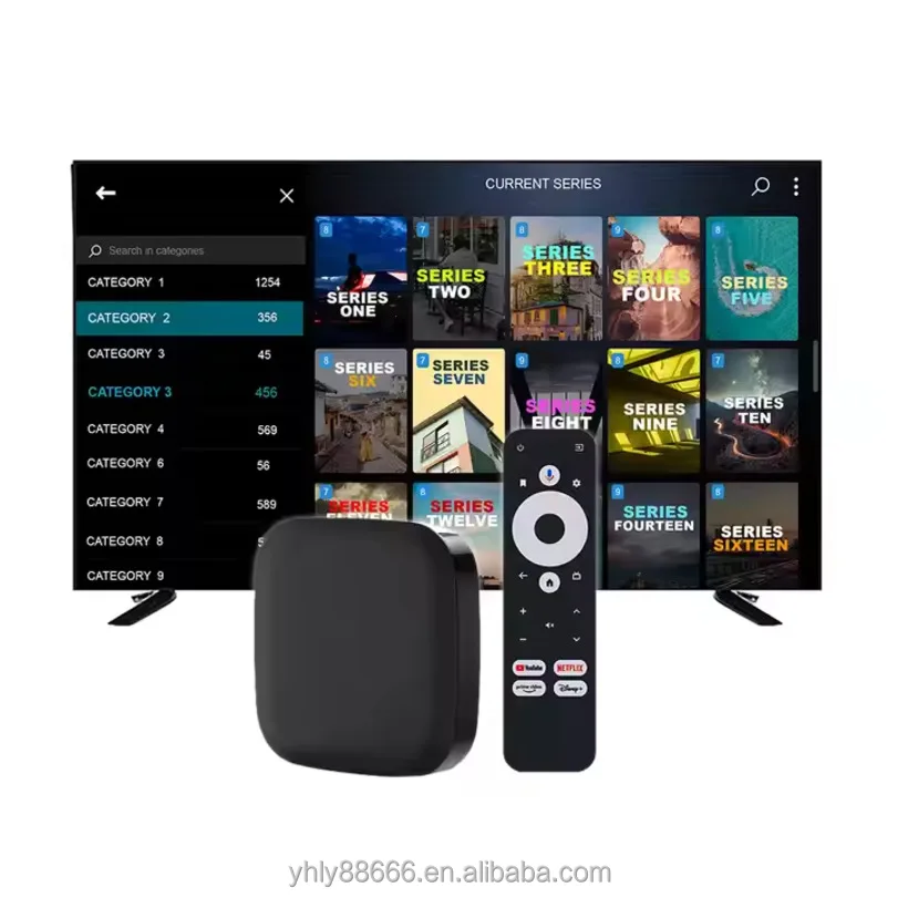 Kaempfery Q8 HD 4K Android 11.0 IPTV Network Stick Smart IPTV Box Quad Core Processor M3U WiFi Support Free OEM/ODM Lifetime
