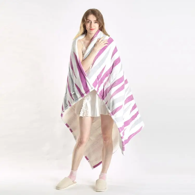 Pink Flannel Heating Throw Top Quality HLT1-F Printing Microfiber Fabric Adults Winter Electric Blanket Plain Home Appliance 60W