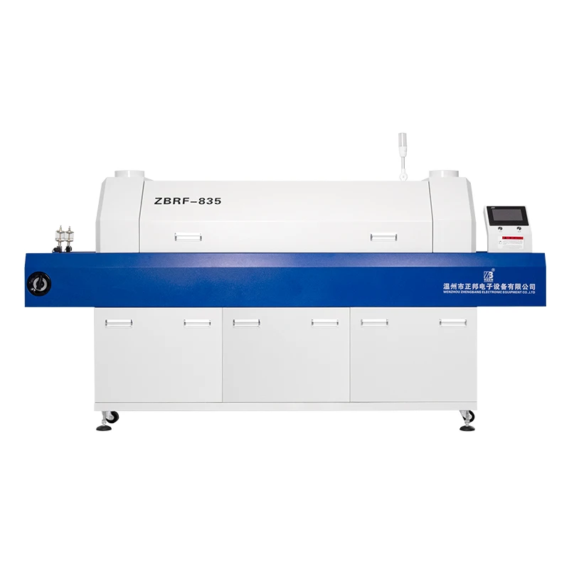 ZBRF1235 Smt High Efficiency Conveyor Reflow Oven 12 Heating Warm Zone Welding Equipment Reflow Soldering Machine For Pcb Board