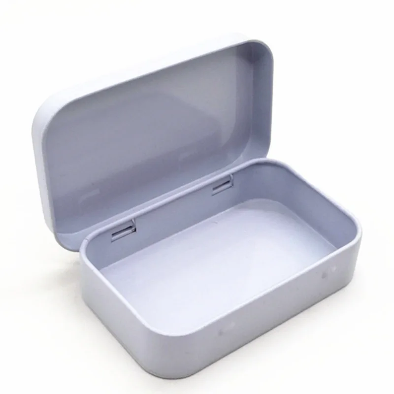 Wholesale 3 Colored Card Candy Small Tool Storage Small Hinged Metal Tin Box